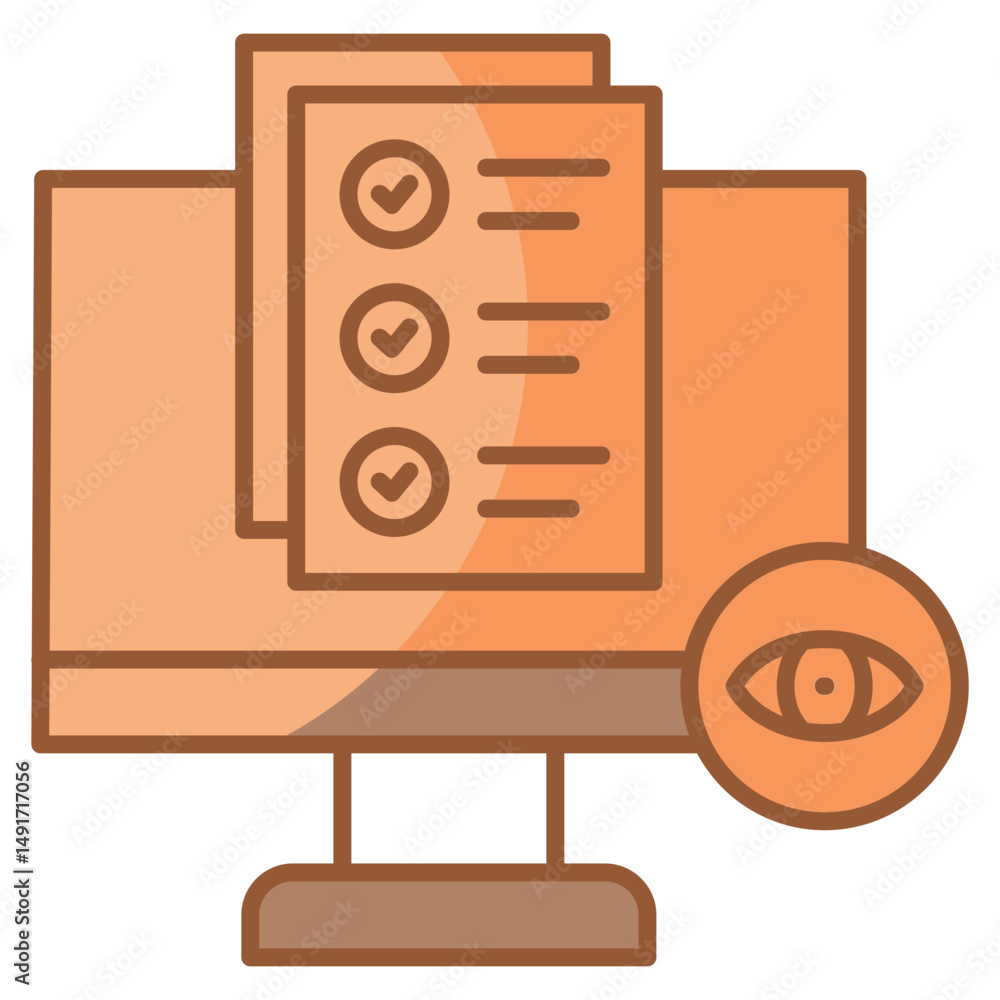 Aufkleber monitoring icon element for design