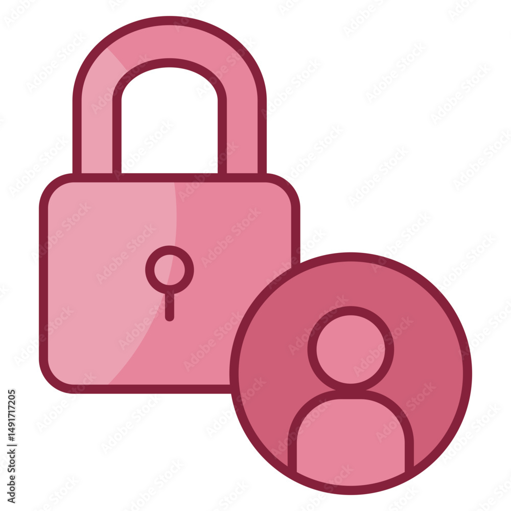 Poster physical security icon element for design