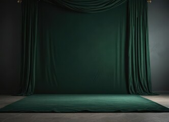 Fototapeta premium Luxurious dark green velvet backdrop Ideal for product photography , product photography, design
