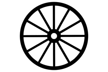 wagon wheel silhouette vector