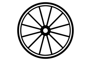 Fototapeta premium wagon wheel silhouette vector