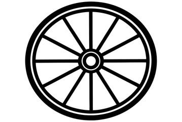 wagon wheel silhouette vector