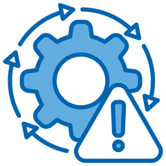 Obraz premium Abnormal Blue White Icon