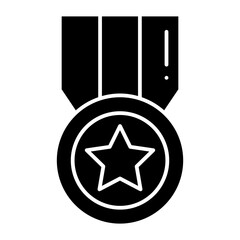 Medal glyph icon