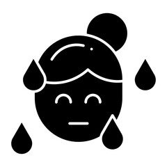 Sweat glyph icon