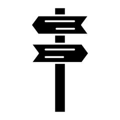 Trail Sign glyph icon

