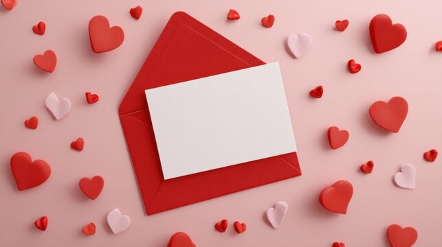 Blank heart-themed love letter