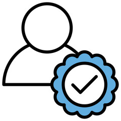 Authorization Blue Black Icon