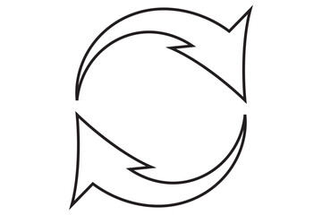 illustration of a circular arrow or recycle EPS 10