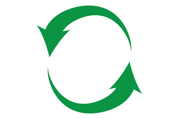 illustration of a circular arrow or recycle. stroke, fill, 3d optical EPS 10