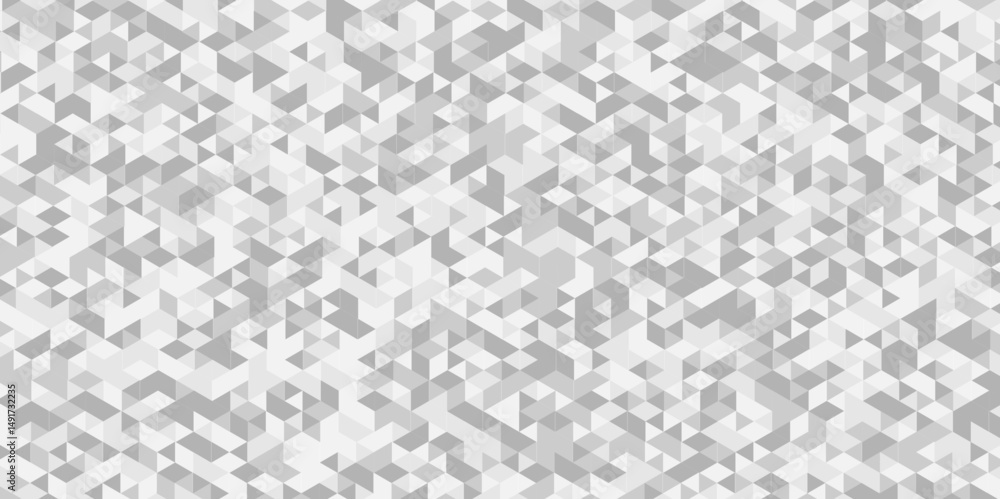 Poster white and gray overlapping cube square low polygon texture wallpaper. abstract surface creative diam