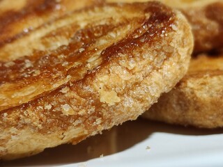 Delicious puff pastry bread ears,Deliciosas orejas de pan de  hojaldre,(3)