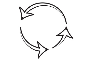 illustration of a circular arrow or recycle EPS 10
