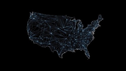 Simple USA Map Lines - Modern Graphic