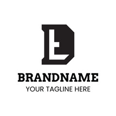 Fototapeta premium Letters DT Monogram Logo, suitable for any brand with TD or DT initials