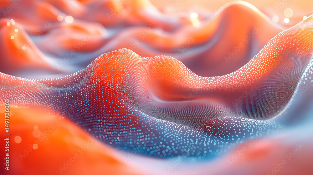 Poster digital background featuring an abstract graph, representing vibrant data analysis and trends