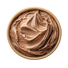 Delicious chocolate ice cream in a bowl a sweet treat