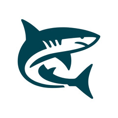 shark vector illustration logo design