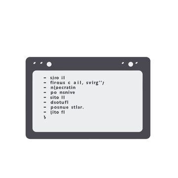 Pixelated Computer Screen Displaying Code