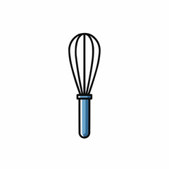 Fototapeta premium A kitchen utensil in black, placed on a white backdrop
