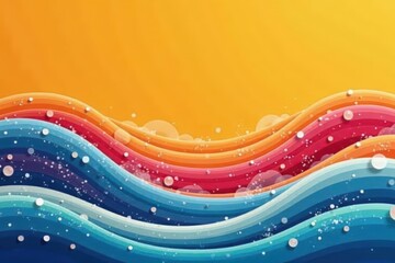 Abstract Colorful Wave Pattern Design with Bright Hues and Sparkling Effects