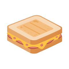 Grilled Cheese Sandwich Illustration