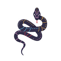 Colorful Geometric Snake Illustration