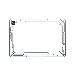 Abstract Circuit Board Tablet Graphic Design
