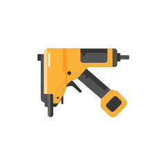 Naklejka premium Orange And Gray Nail Gun Illustration