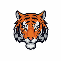 Fototapeta premium A stylized image features the face of a tiger