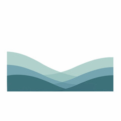 Abstract composition of white space and teal shape. Minimalistic design