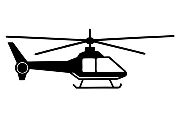 helicopter  silhouette vector