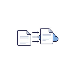 File Transfer To Cloud Storage Illustration