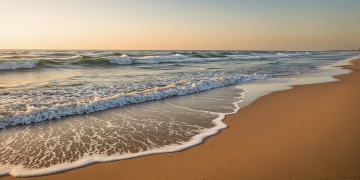 New Jersey Shore - Sandy Beach at Sunrise