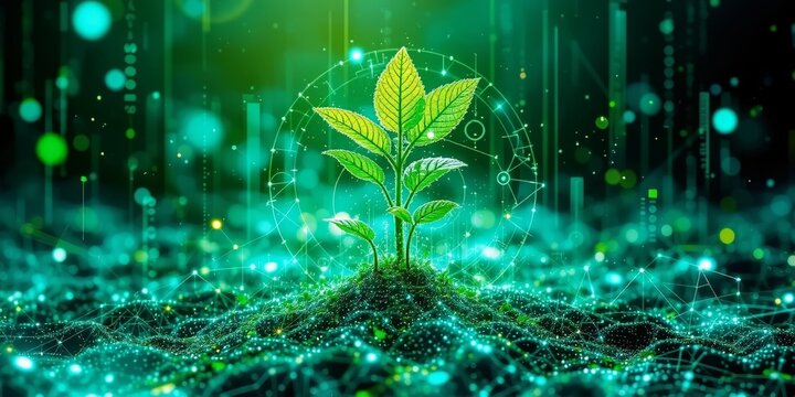 Technological Advancement:  Sustainable Growth Concept