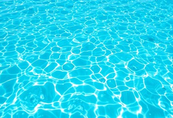 Obraz premium Crystal-clear turquoise lagoon water, rippled surface, close-up , azure, clear