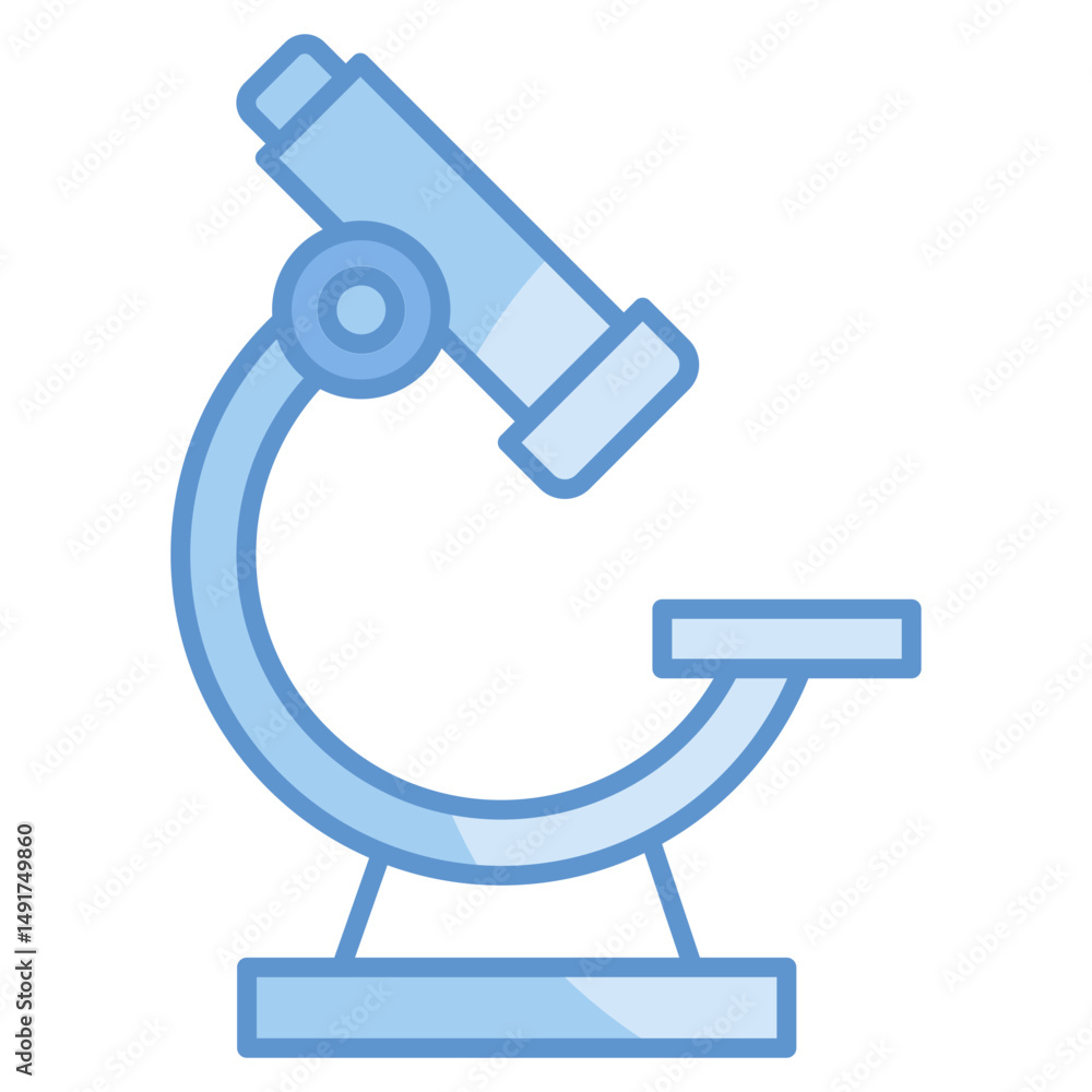 Poster microscope icon element for design