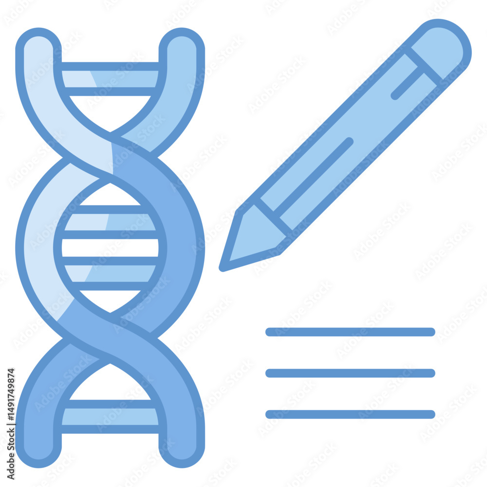 Poster gene editing icon element for design