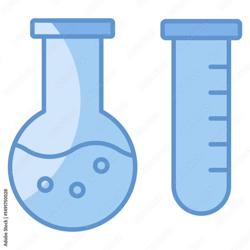 Poster lab flask icon element for design