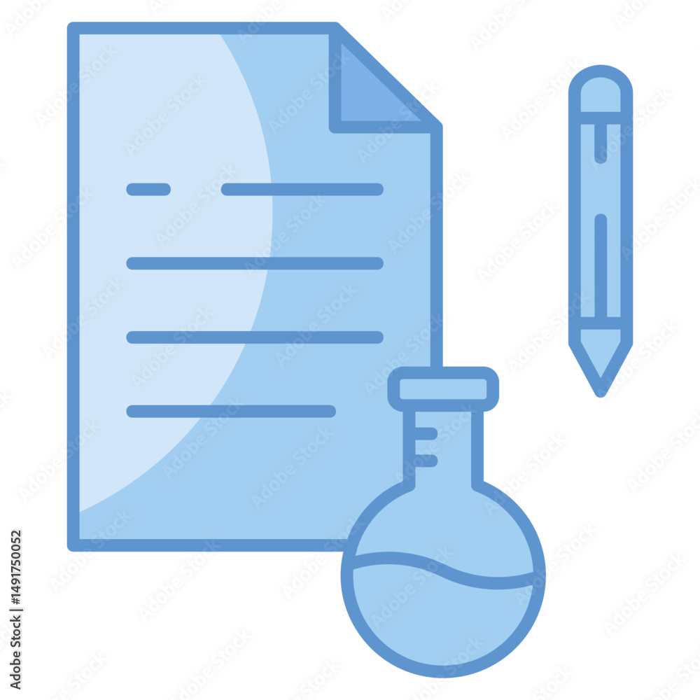 Poster research report icon element for design