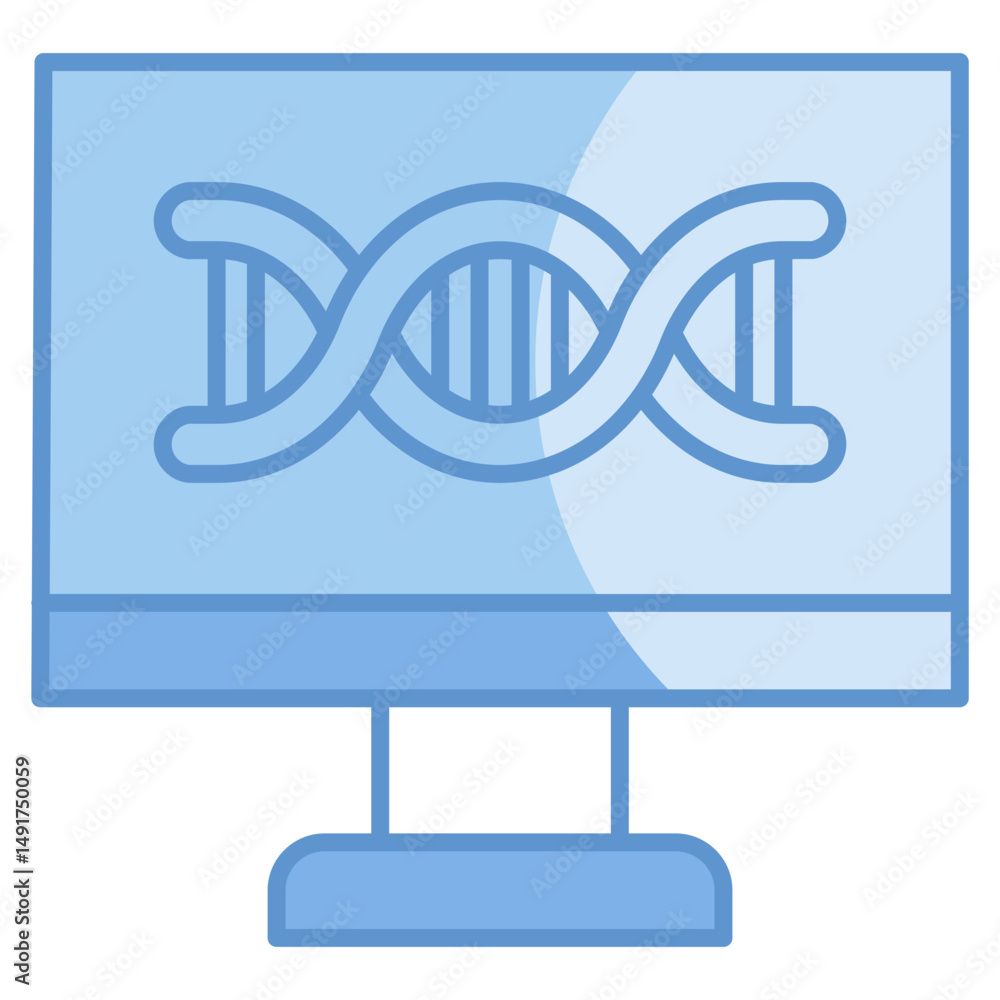 Poster dna sequencer icon element for design