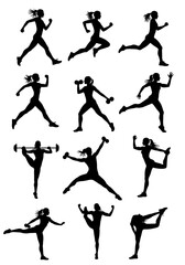 Silhouette Fitness Flow AI Generated