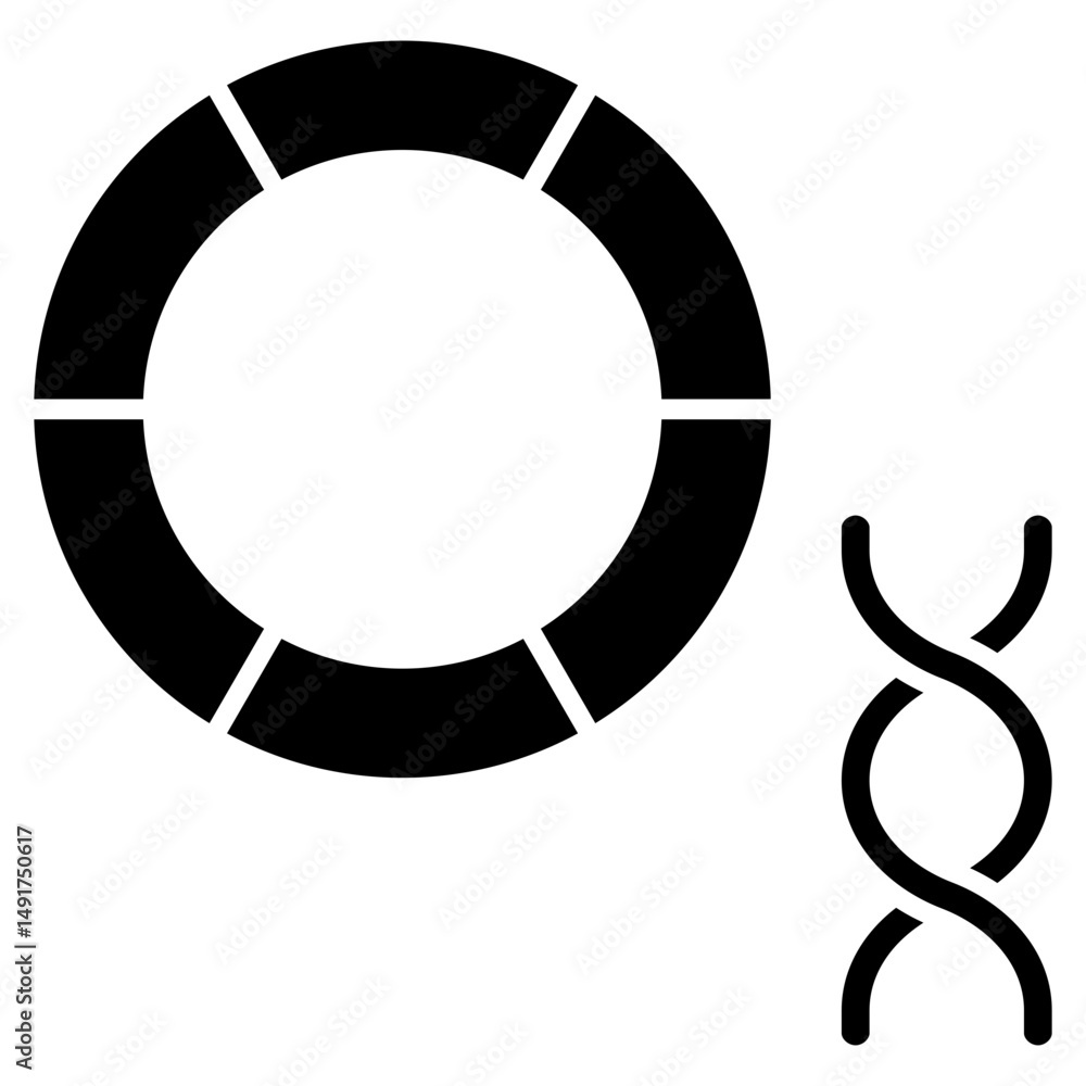 Poster genome map icon element for design