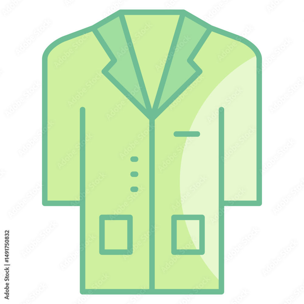 Poster lab coat icon element for design