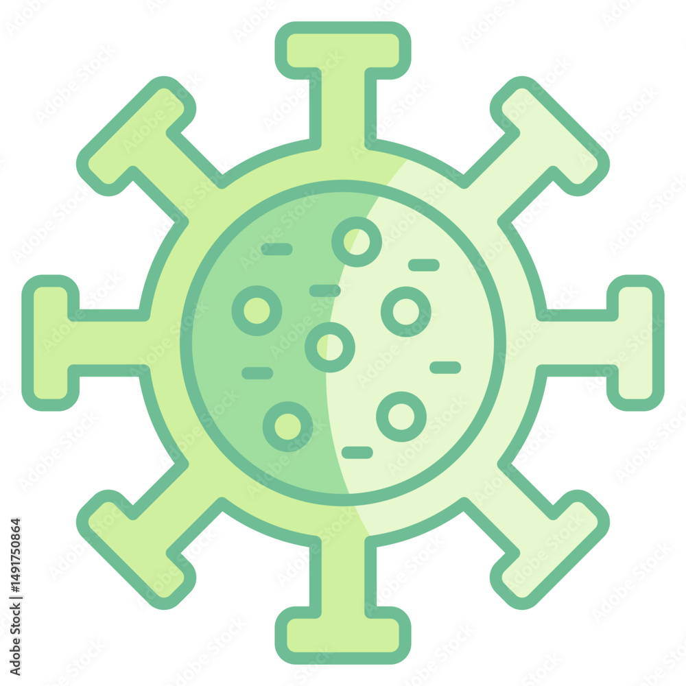 Poster virus structure icon element for design