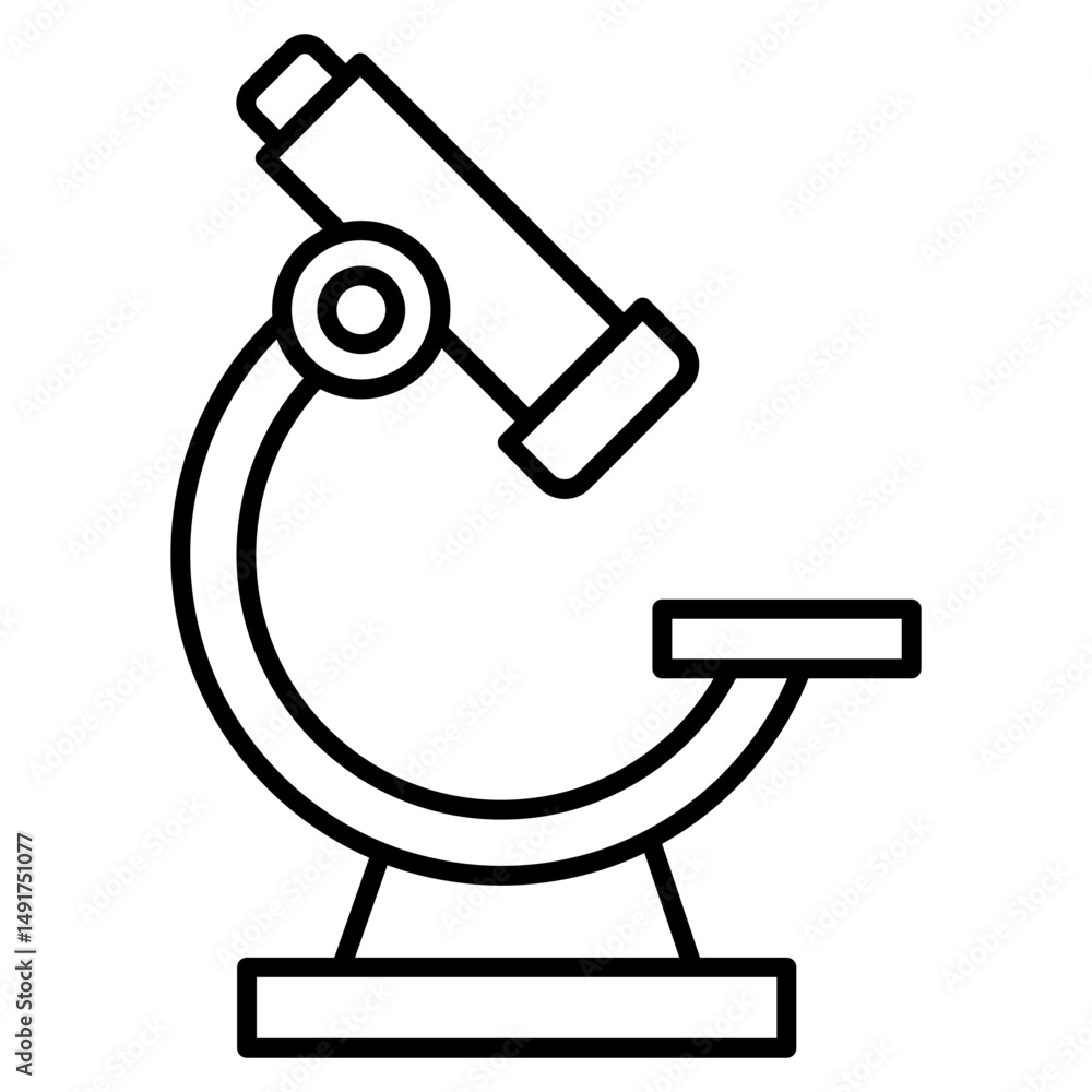 Poster microscope icon element for design