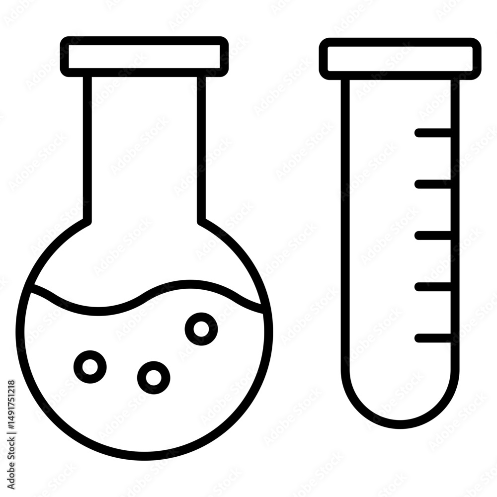 Poster lab flask icon element for design