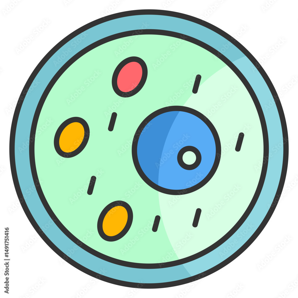 Poster cell structure icon element for design