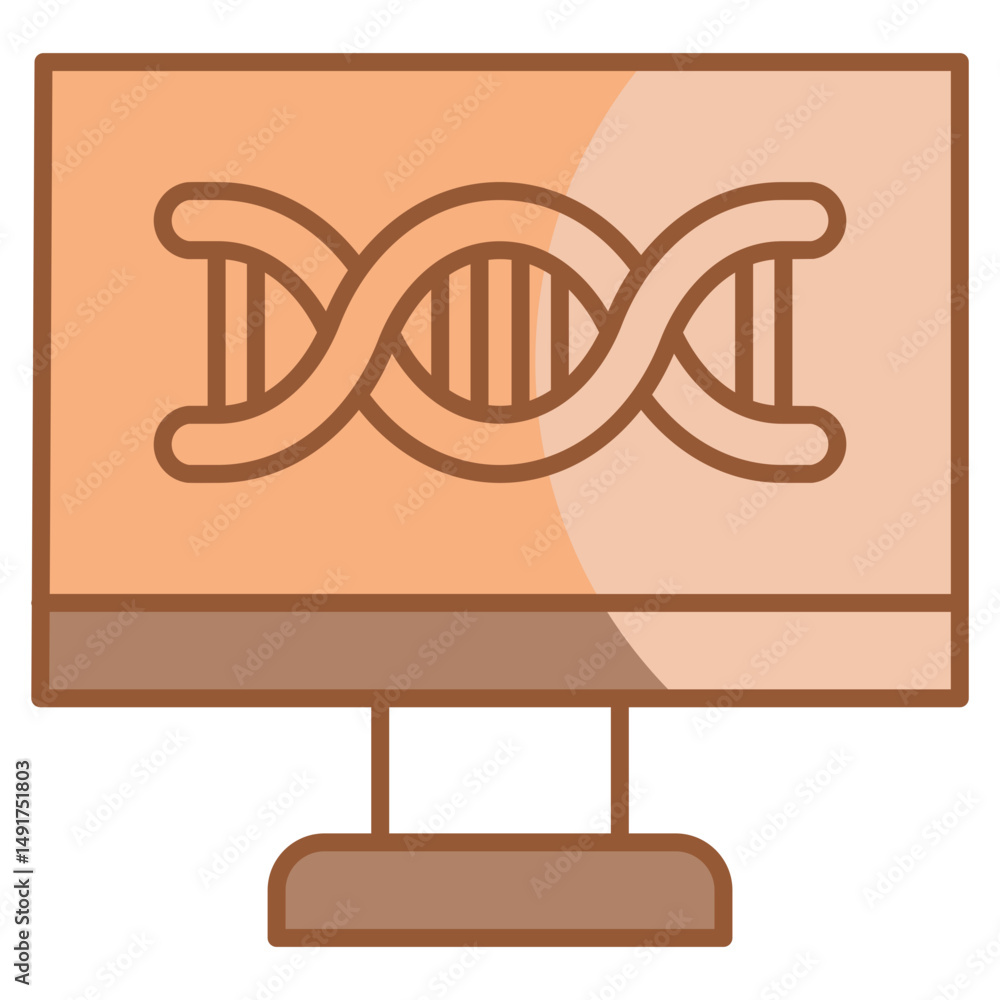 Poster dna sequencer icon element for design