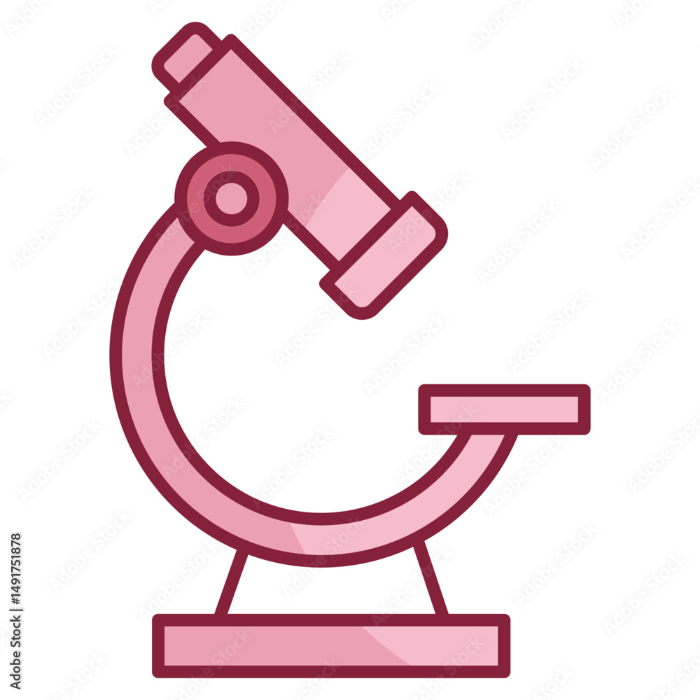 Poster microscope icon element for design